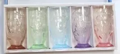 ディズニーキャラクターズ レリーフカラーグラス　5個セット