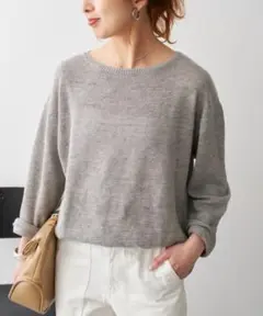 【Spick & Span】手洗い可 / リネンコットンルーズプルオーバー
