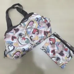 LESPORTSAC ハート柄ショルダーバッグとポーチセット