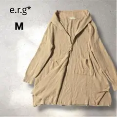 e.r.g* イーアールジー　ロングカーディガン　ボタンレス　春秋　Ｍのサムネイル
