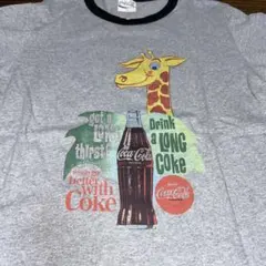 Coca-Cola リンガーTシャツ グレー M