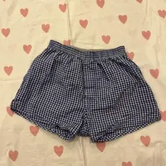 Sサイズ ネイビー ホワイト チェックパンツ