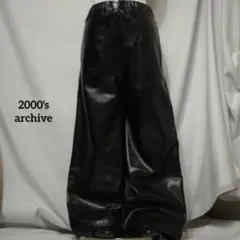 2000's archive leather buggy pants y2kのサムネイル