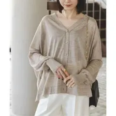 美品24AW　NOBLA PL/W ワイド2WAY Vネックカーディガンのサムネイル