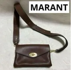 【美品】MARANT ブラウンレザーショルダーバッグ