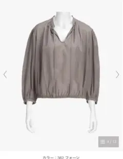 美品☆セオリーリュクス☆シアーギャザーシャツ　☆のサムネイル