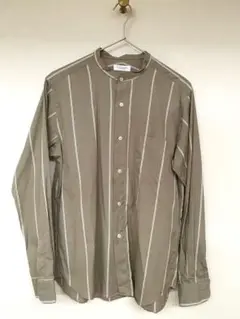 BEAUTY＆YOUTH UNITED ARROWS ノーカラーストライプシャツ