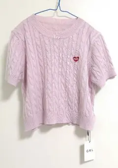 ★新品未使用★ GRL ケーブル 半袖ニット Mのサムネイル