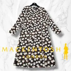 マッキントッシュロンドン 花柄ワンピース 長袖 Aライン ロング丈 38のサムネイル