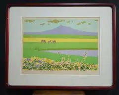 真作】畦地梅太郎 木版画「志賀高原」1957年 - メルカリ