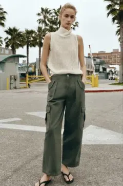 ZARA ザラ ハイネック ノースリーブ ニット トップス