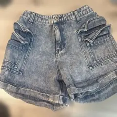 デニムショートパンツ XS/150 ピンクラテ