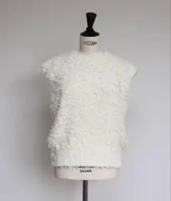 Gypsohila ウールモヘアテディベスト ホワイト GPKW-603 Wool Mohair Teddy Vest | gypsohila