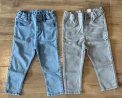 H&M デニムパンツセット（ライトブルー・グレー）　90サイズ