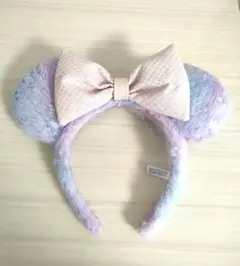 ディズニー カチューシャ ミニー パープル ラメ スパンコール