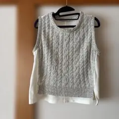 日本製　グレーベスト　新品