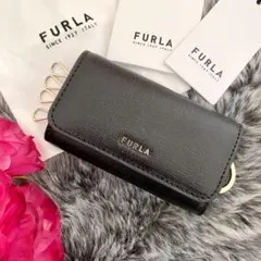 新品☆ FURLA フルラ　キーケース　ブラック　レザー キーケース
