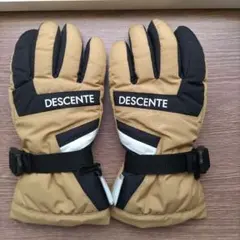 DESCENTE 防水手袋 ベージュ/黒　JL　ほぼ新品