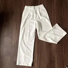 ワイドパンツ　オフホワイト　韓国購入
