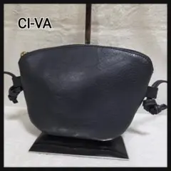 weeksdays CI-VA ネイビーレザーショルダーバッグ CI-VA - weeksdays