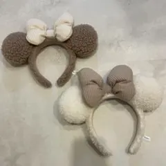 ミニー　ボア　カチューシャ