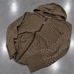 00s OLD GAP 短丈 星柄 ジップパーカー Y2K 平成ギャル 平成女児