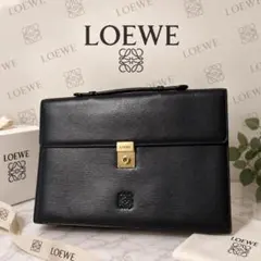 ロエベ　LOEWE ビジネス　ドキュメントケース　セカンドバッグ　アナグラム　黒 ロエベ LOEWE ビジネス ドキュメントケース セカンドバッグ アナグラム