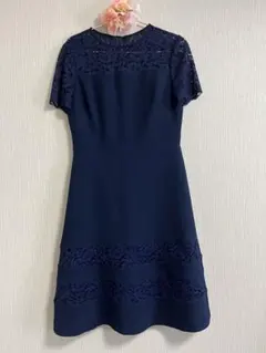 美ローレン ラルフローレン LAUREN レースワンピース ネイビーsize2のサムネイル