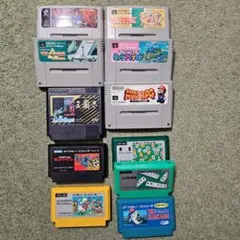 スーパーファミコン&ファミコンソフト中古品11本セット。