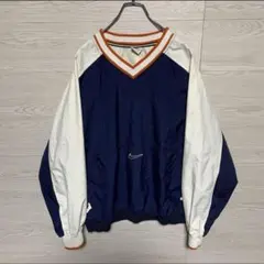 ナイキ 90s 刺繍ロゴ US古着 オーバーサイズ ナイロン プルオーバー