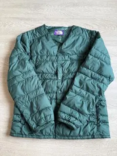 ノースフェイス パープルレーベル ダウンカーディガン グリーン L