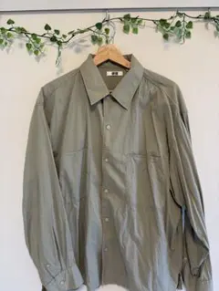 UNIQLO U グレー 長袖シャツ Lサイズ