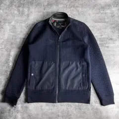 TED BAKER ワッフルニットキルテッドフルジップボンバージャケット