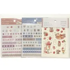 アニマルステッカーシール 3枚セット