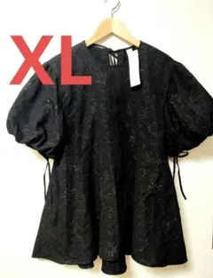 新品 GU バルーンスリーブチュニック by rokh ロク ブラック 黒 XLのサムネイル
