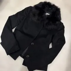 美品 ピンキーアンドダイアン フォックスファー ウール M ジャケット コート