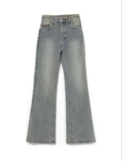 andmary/Heart stitch denim blue beige S
