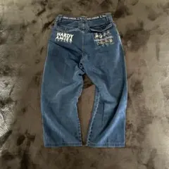 ワイドパンツ　イージーパンツ　テンセル　HARDY AMIES SPORT 刺繍