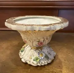 CorsiDesign 花瓶 小さめ 花柄 ホワイト イタリア製 フラワーベース