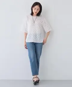 INDIVI 【褒められデニム】スリムストレート デニムパンツのサムネイル