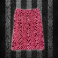 00s red python skirt ‪‪❤︎‬gal‪‪ ❤︎‬‪‪goth