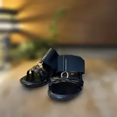 ITALIAN SHOE MAKERS ブラックサンダル 35のサムネイル