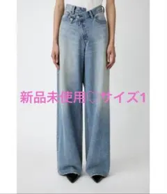 moussy CROSS WAIST WIDE STRAIGHT ライトブルーのサムネイル