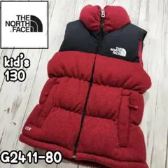✩ノースフェイス✩ダウンベスト　550フィルパワー 130 レッド×ブラック