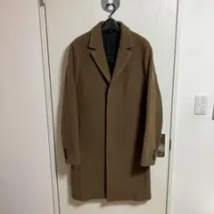 wjk MELTON CHESTER COATキャメル L USED 傷あり