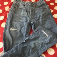 UNIQLO デニムブルー 長ズボン 140