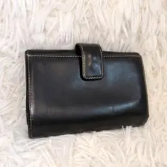 〇良品〇Whitehouse Cox ブライドルレザー 二つ折り 財布 ブラックのサムネイル