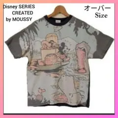 【良品】マウジー ディズニー レトロビッグTシャツ ミッキー 総柄 フリーサイズのサムネイル