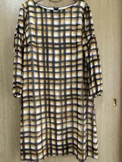 UNTITLED チェック柄 長袖ワンピース