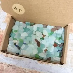 Ｃ　天然中粒シーグラス箱いっぱいセット